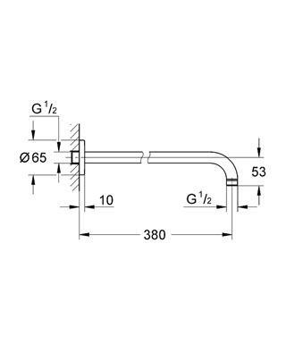 Grohe Rainshower Duş Başlığı Kolu 380 mm Krom