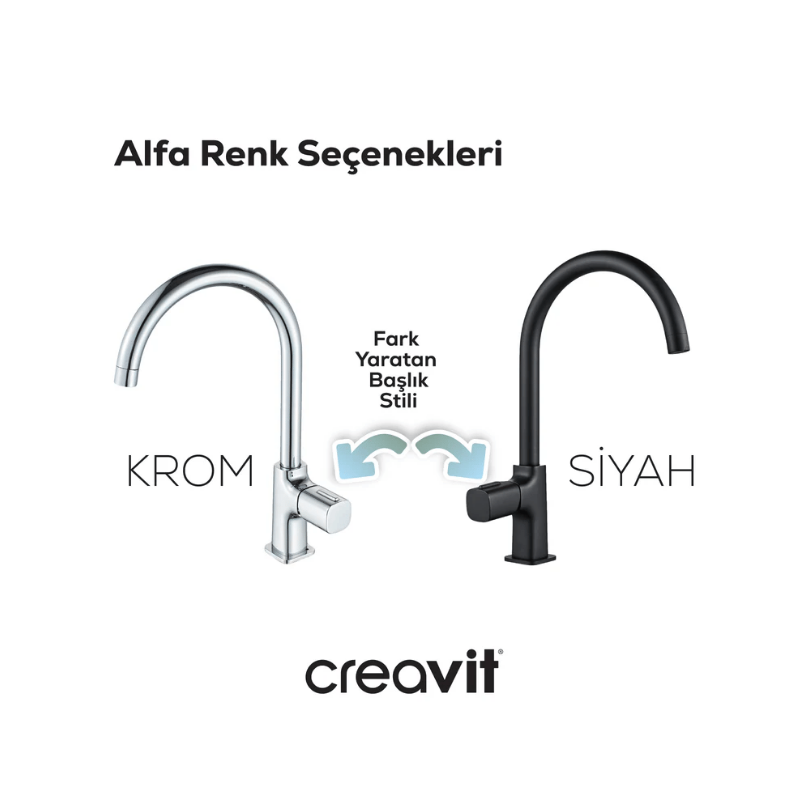 Creavit AL8500 Alfa Mutfak Bataryası Krom