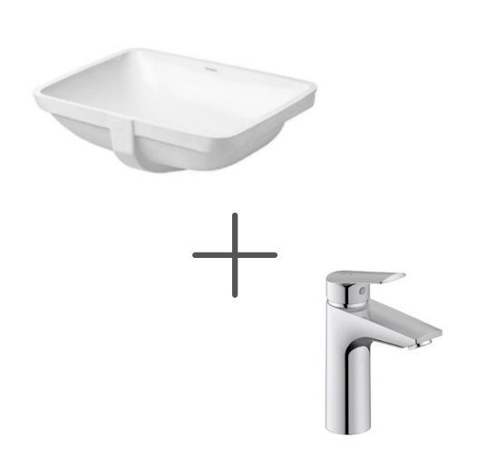 Duravit Starck 3 49 cm Tezgahaltı Lavabo Ve No.1 Lavabo Bataryası Medium