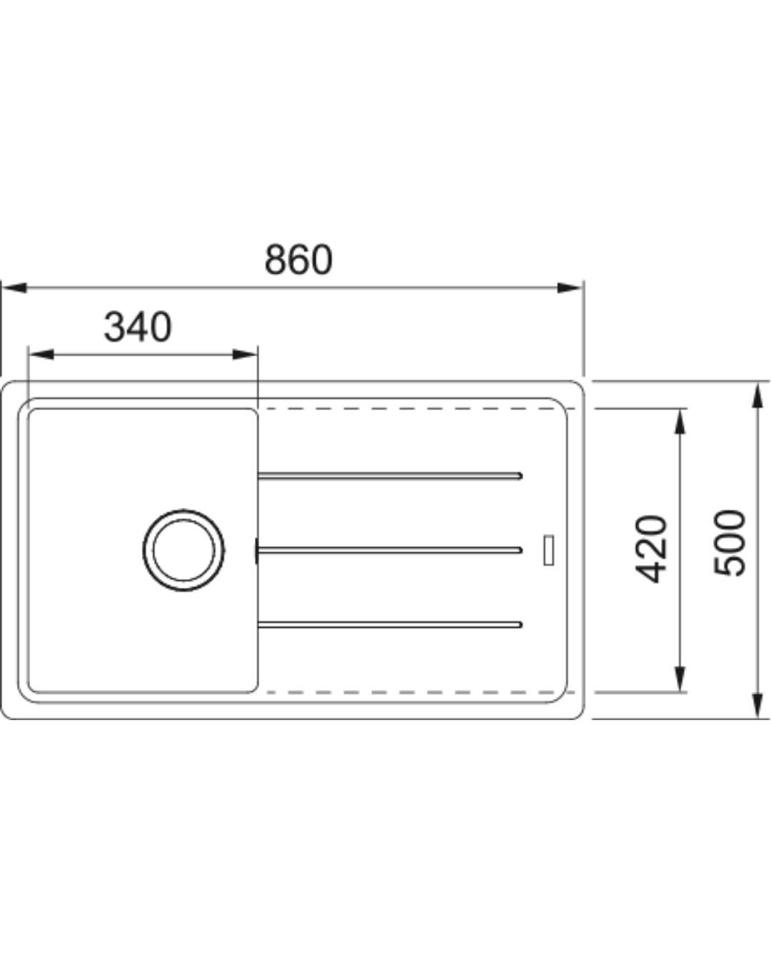 Franke Basıs Granit - BFG 611-86 Slate Grey