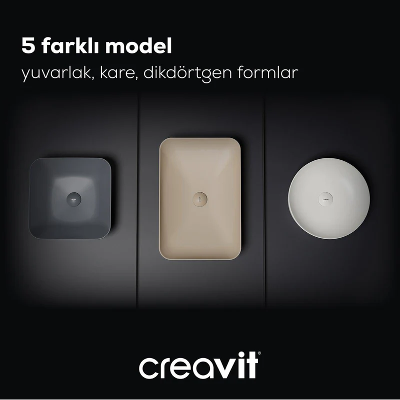 Creavit Ul060 Ultra Dikdörtgen Çanak Lavabo  60 cm