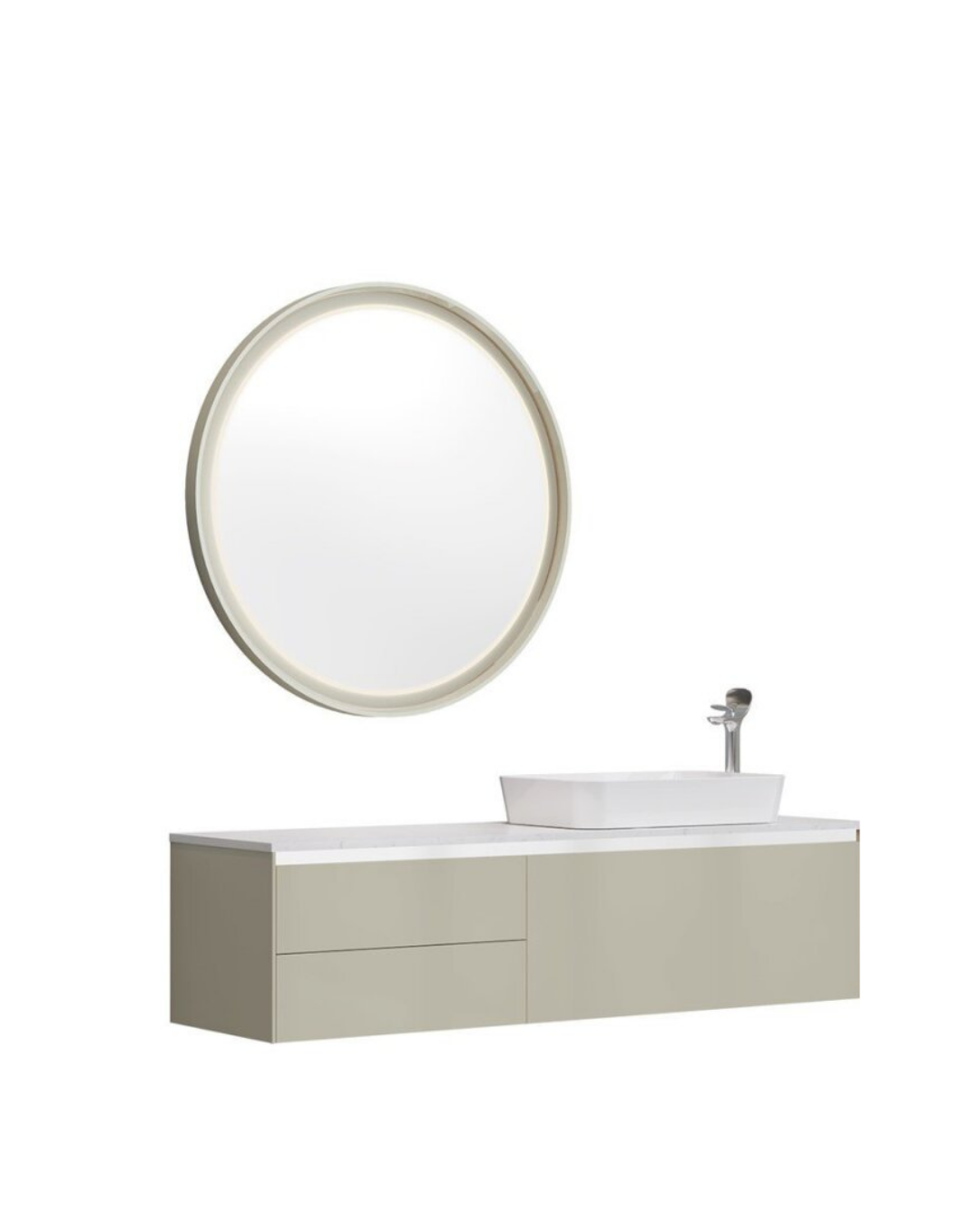 Creavit Flat 160 cm Banyo Dolabı Takımı