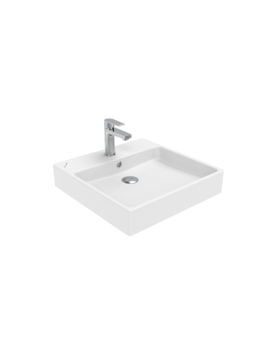 Creavit Next 50x50 cm Setüstü Düz Kare Lavabo NX255