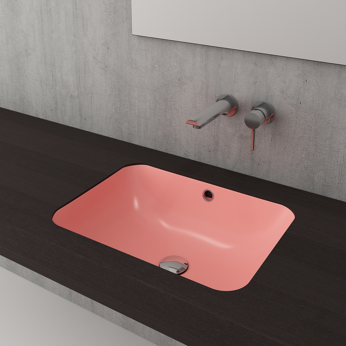 Bocchi Scala Tezgahaltı Lavabo 55 Cm Mat Somon 1006-032-0125