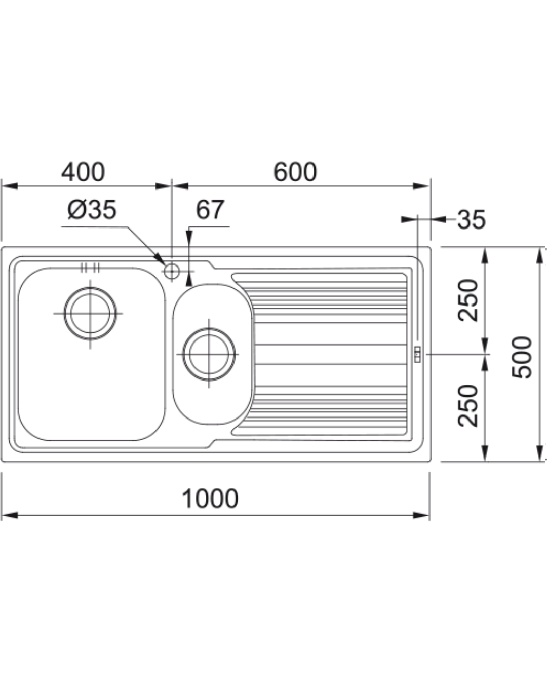 Franke Logica Line - LLL 651 Sağ Dekor Evyeler  