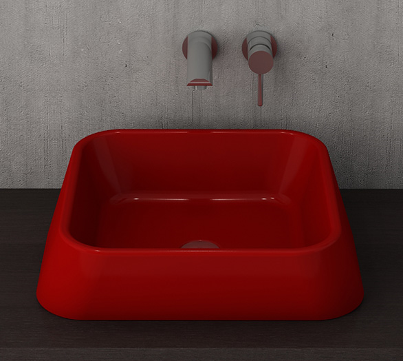 Bocchi Firenze Çanak Lavabo Kırmızı 1005-019-0125