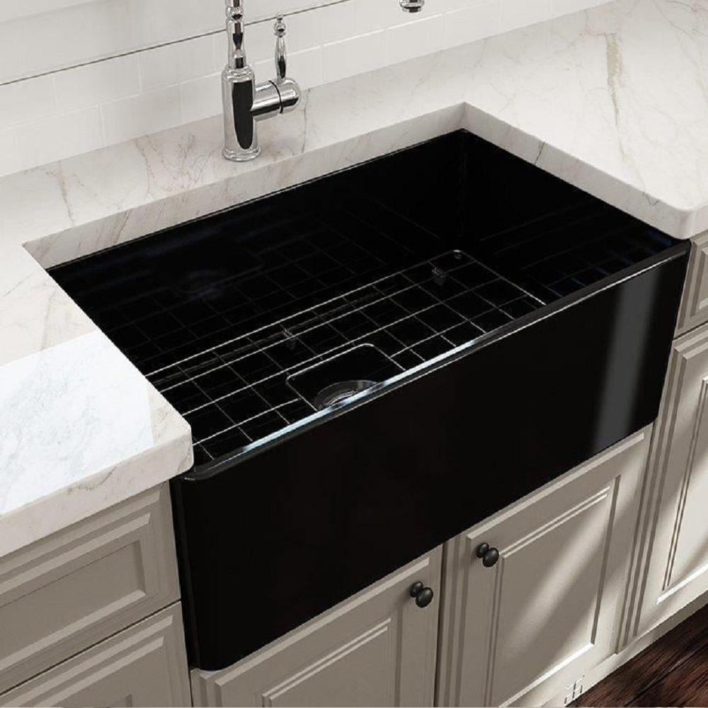 BOCCHİ LAVELLO SERAMİK MUTFAK EVİYESİ 76 cm P. Siyah 1138-005-0120