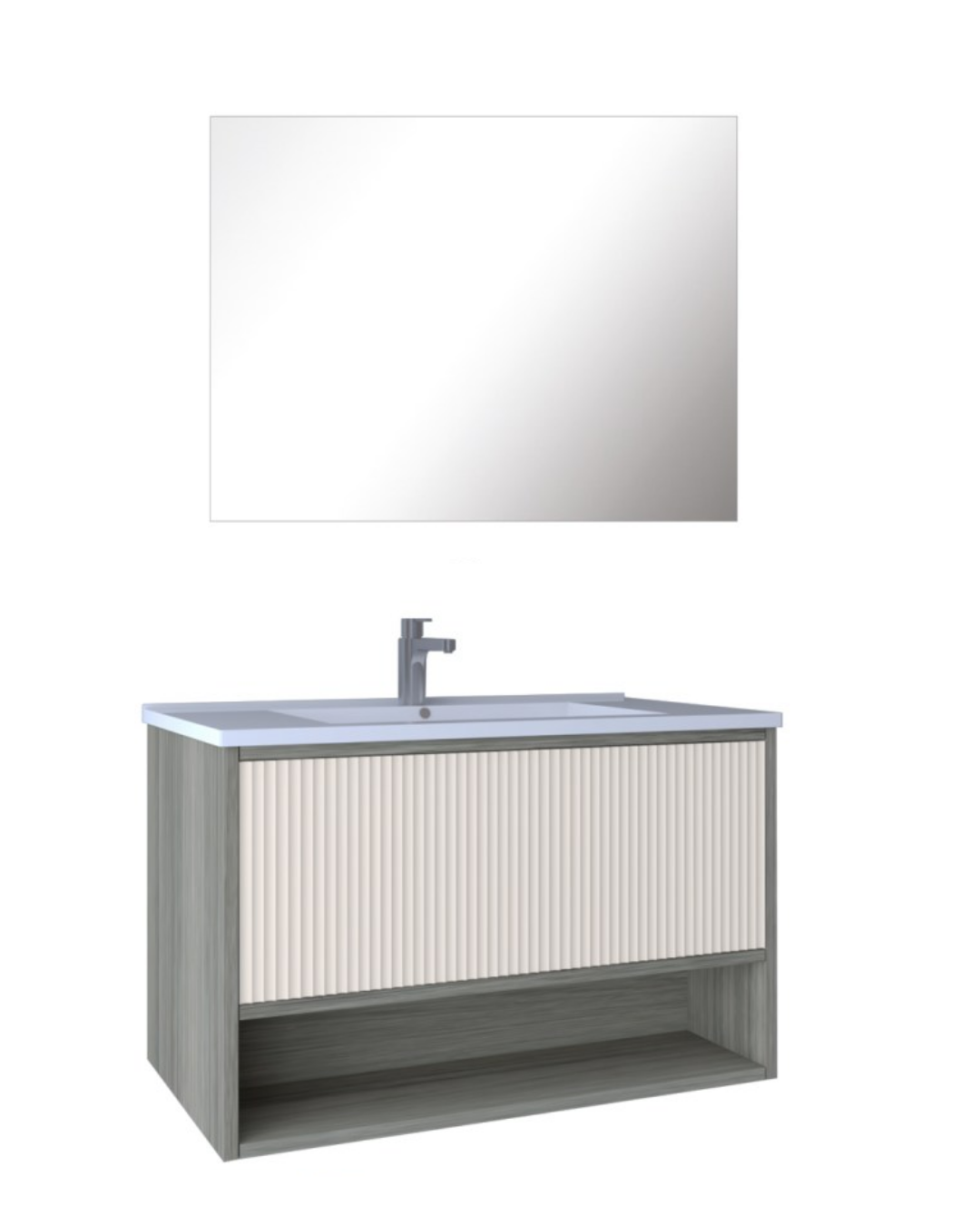 Kobos Elegant Banyo Mobilyası Takımı Tek Çekmeceli