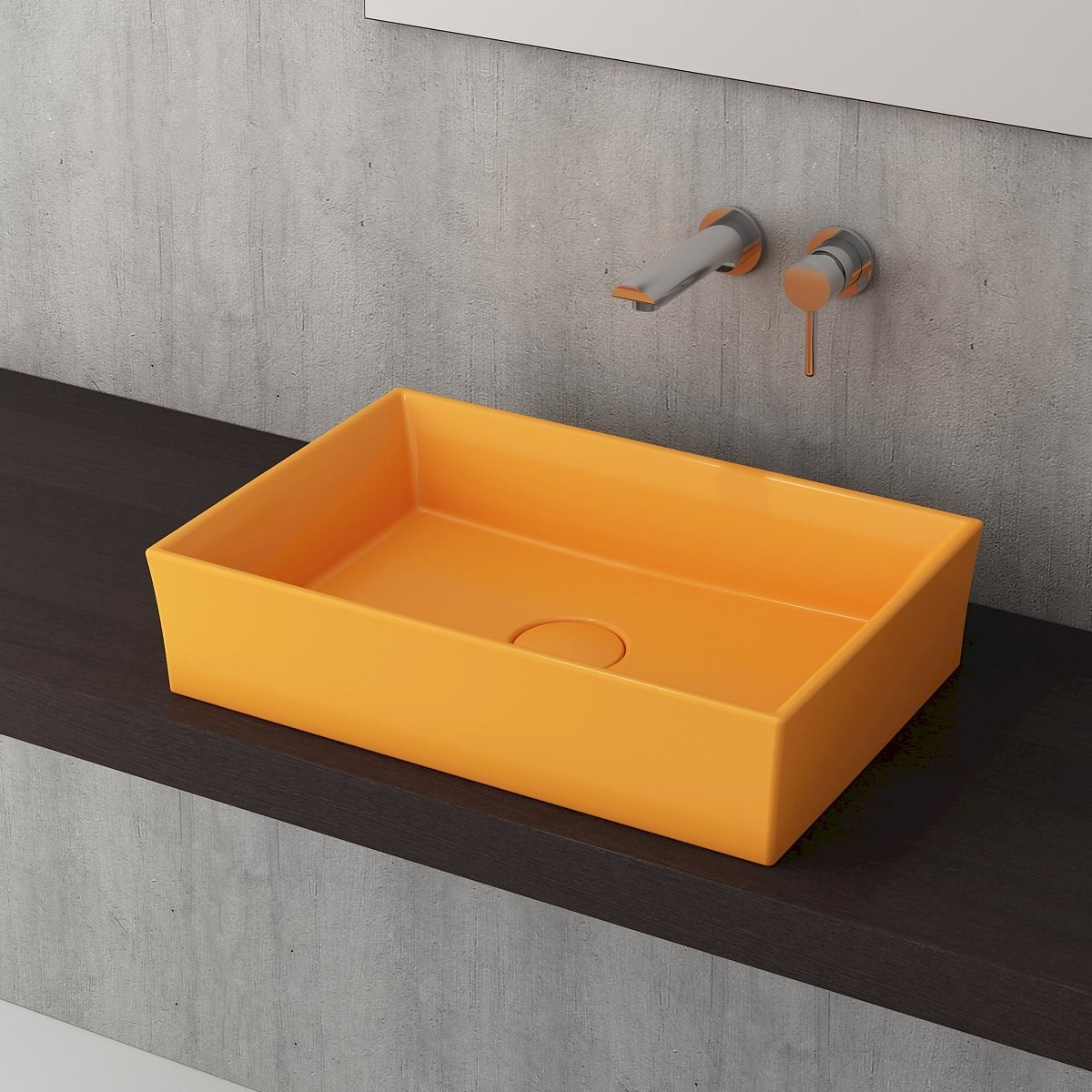 Bocchi Vessel Tezgah üstü Lavabo 56x38 cm Man Sarı 1172-021-0125