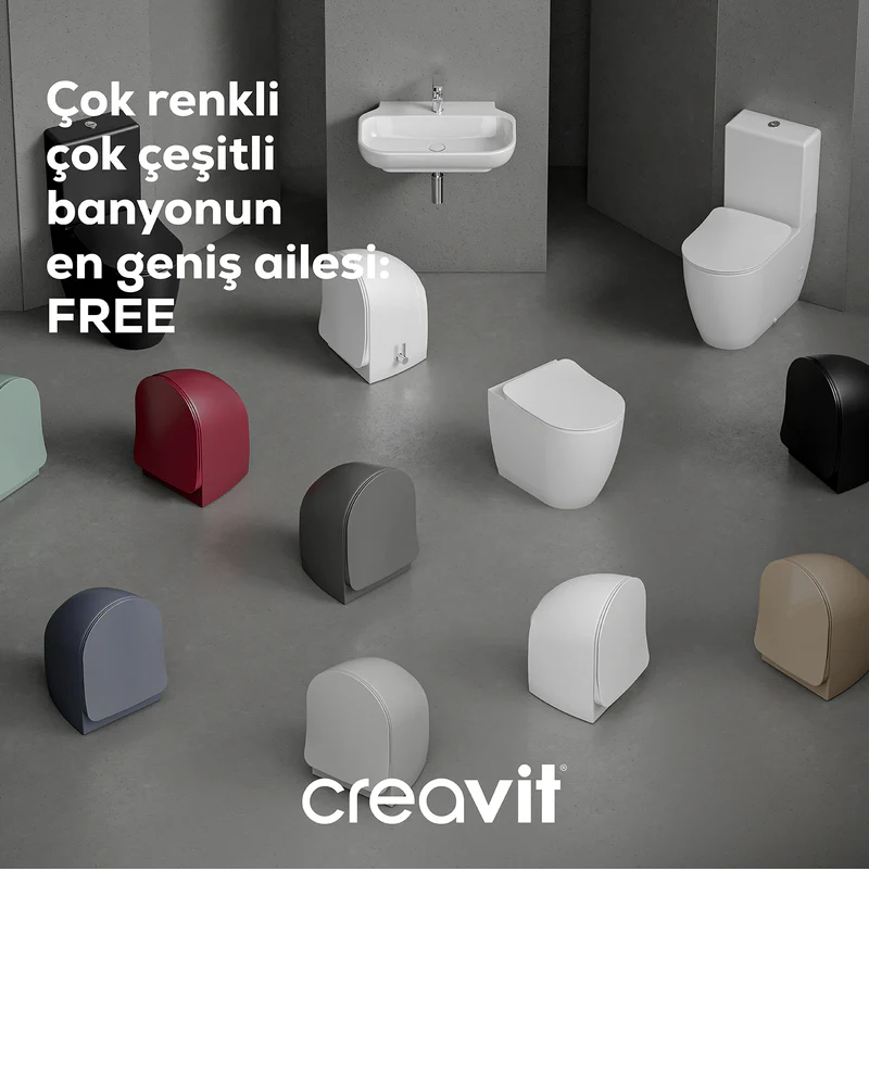Creavıt FE320 Free Asma Klozet ve Yavaş Kapanan Kapak Mat Antrasit