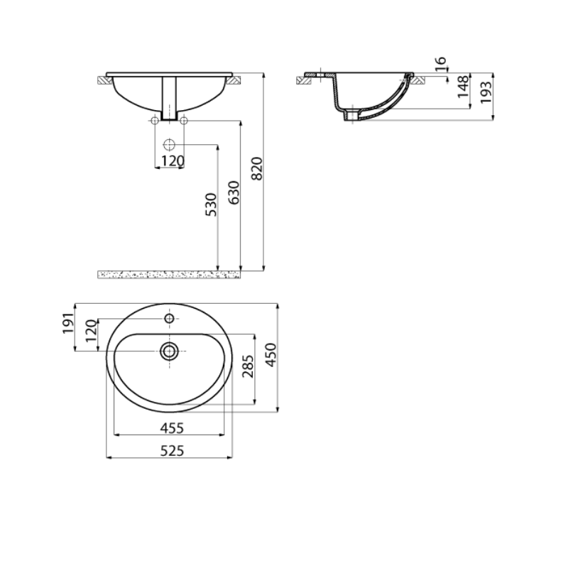 Creavit TP225 Tezgah Üstü Lavabo 45X52 cm Beyaz