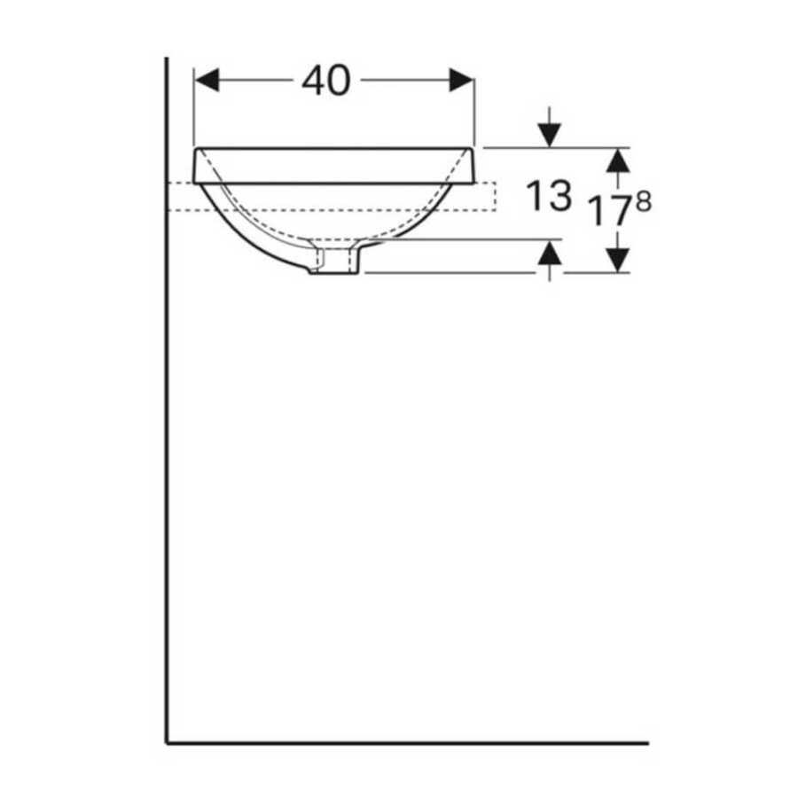 Geberit Variform Tezgah Üstü Lavabo