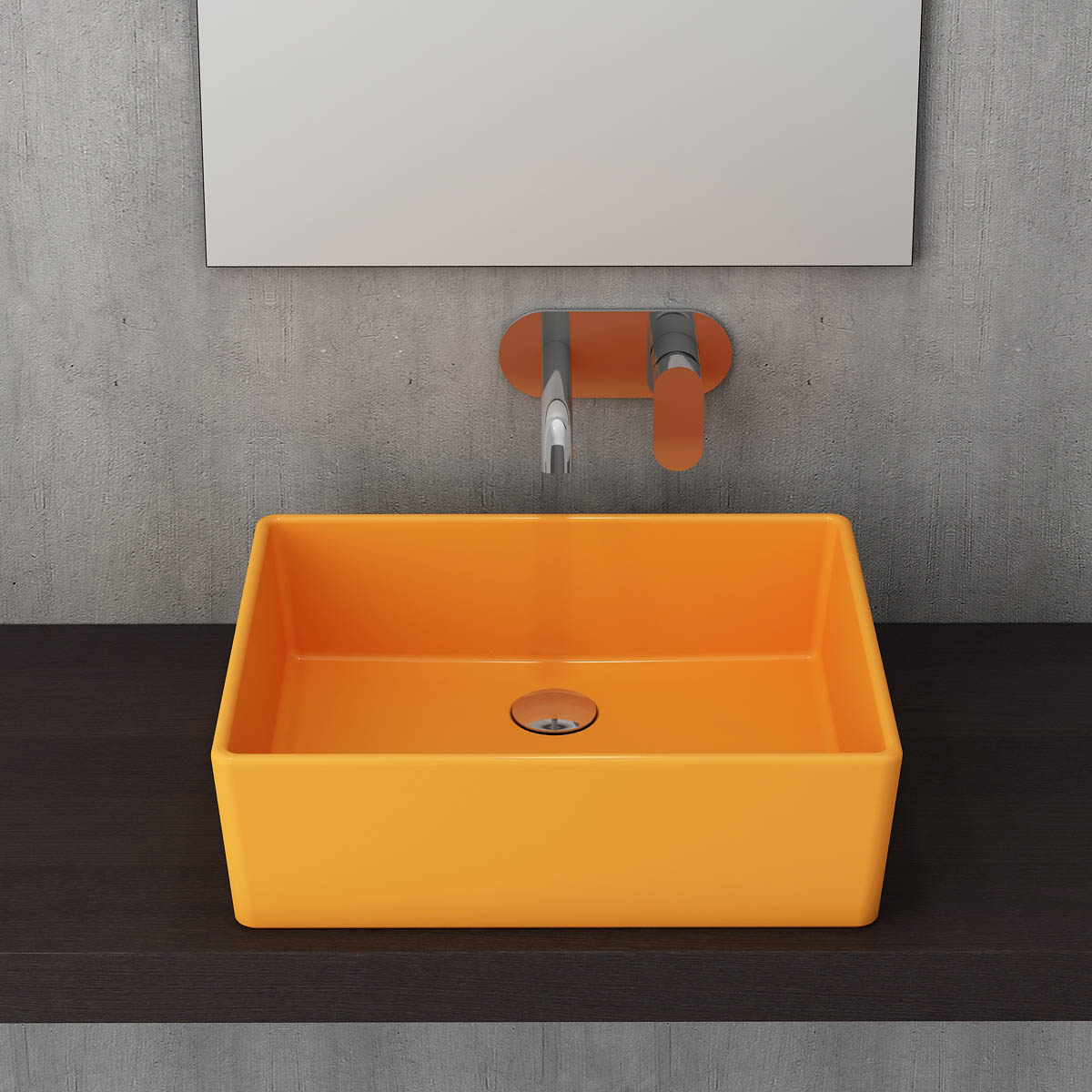Bocchi Milano Çanak Lavabo 50 cm Mandalina Sarısı 1215-021-0125