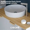 Creavit Ultra Kare Çanak Lavabo 45 Cm Parlak Beyaz UL145 