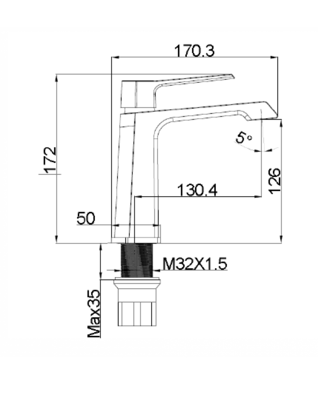 Creavit Stark  Lavabo ve Banyo Armatür Gun Grey SK1500GR SK2500GR