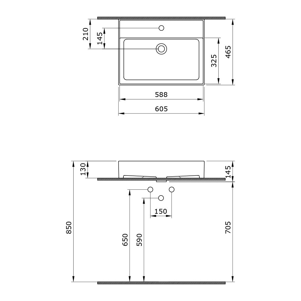 Bocchi Milano Lavabo 60 cm Parlak Kırmızı 1376-019-0126