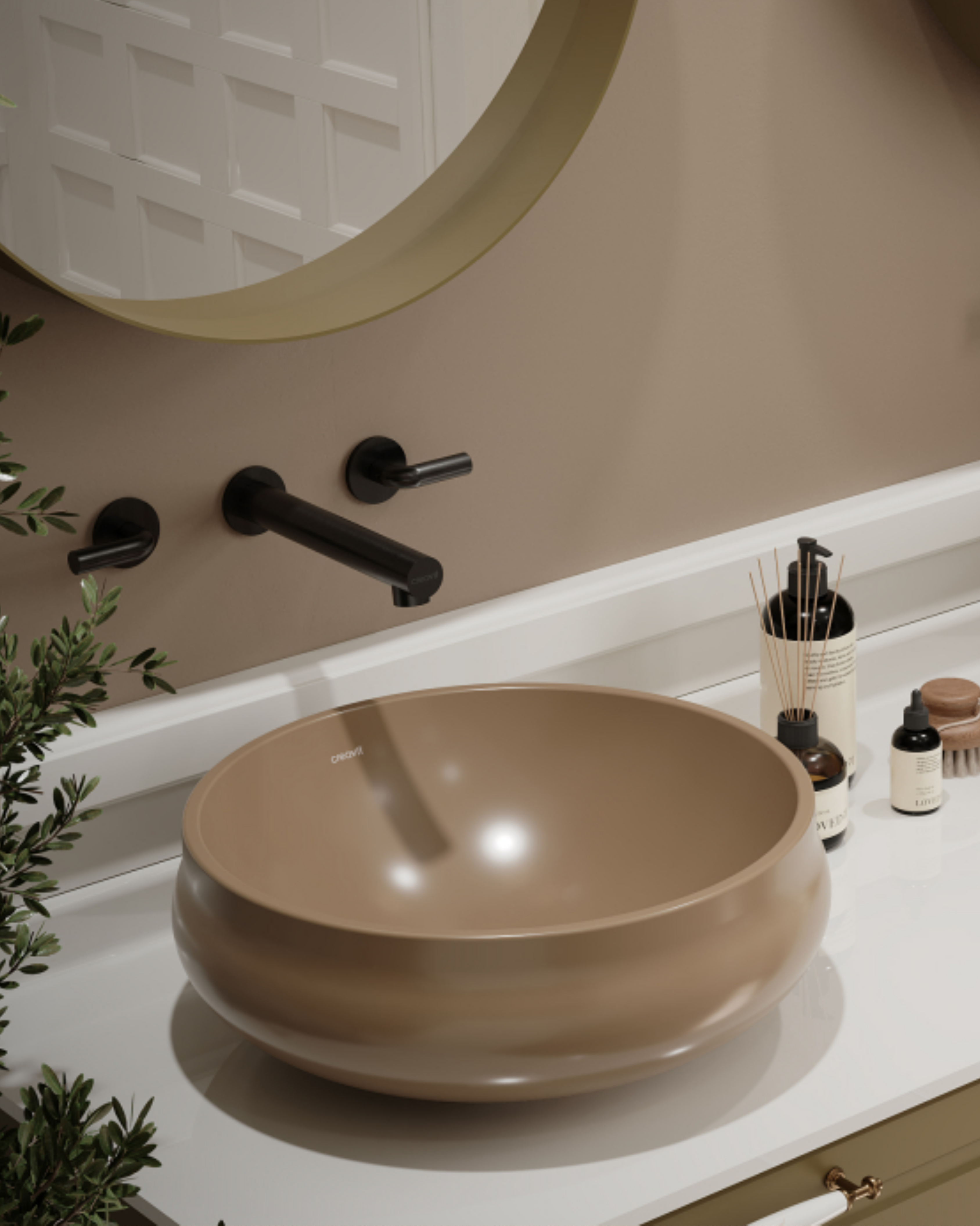 Creavit Azure Ankastre Lavabo Armatürü Mat Siyah AZ1400S 