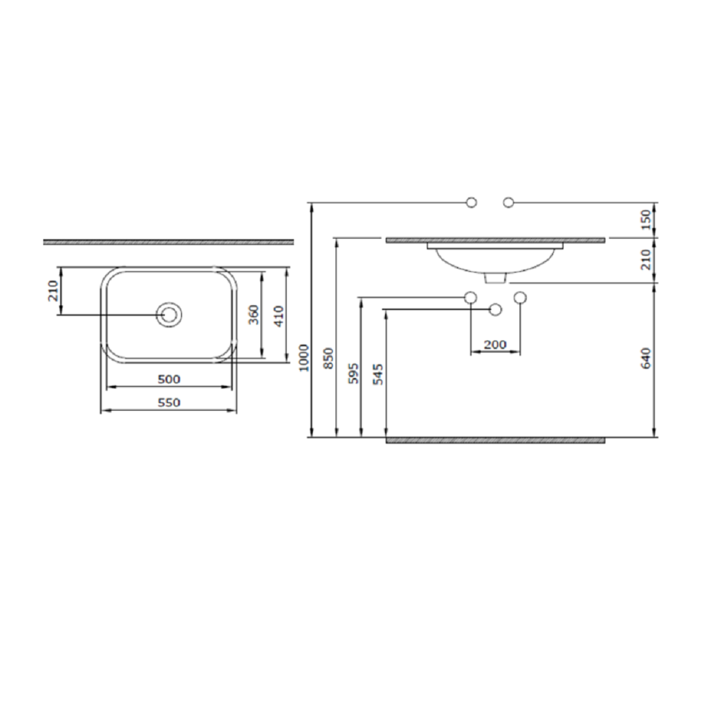 BOCCHİ Scala Tezgahaltı Lavabo 55 cm Mat Kahve 1006-025-0125