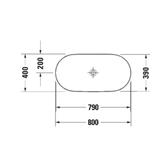 Duravit 0379802300 Luv DuraCeram® Beyaz / Gri Çanak Lavabo 80 cm