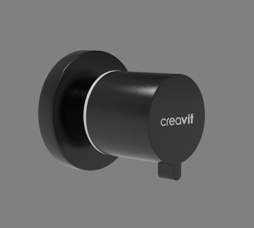 Creavit AC50L Aç - Kapa Ara Kesme Valfi Taharet Musluğu Mat Siyah