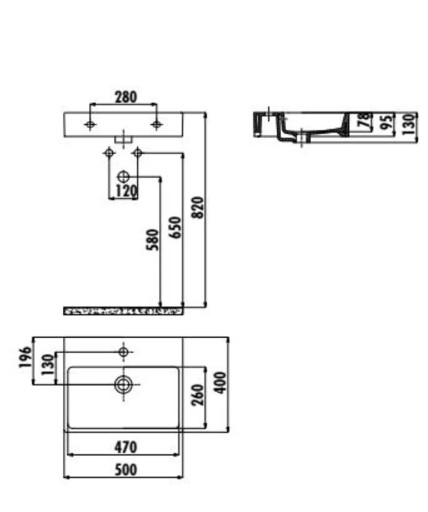Creavit NX242-H Next 40x50 cm Lavabo ve Montaj  Aparatlı Havluluk