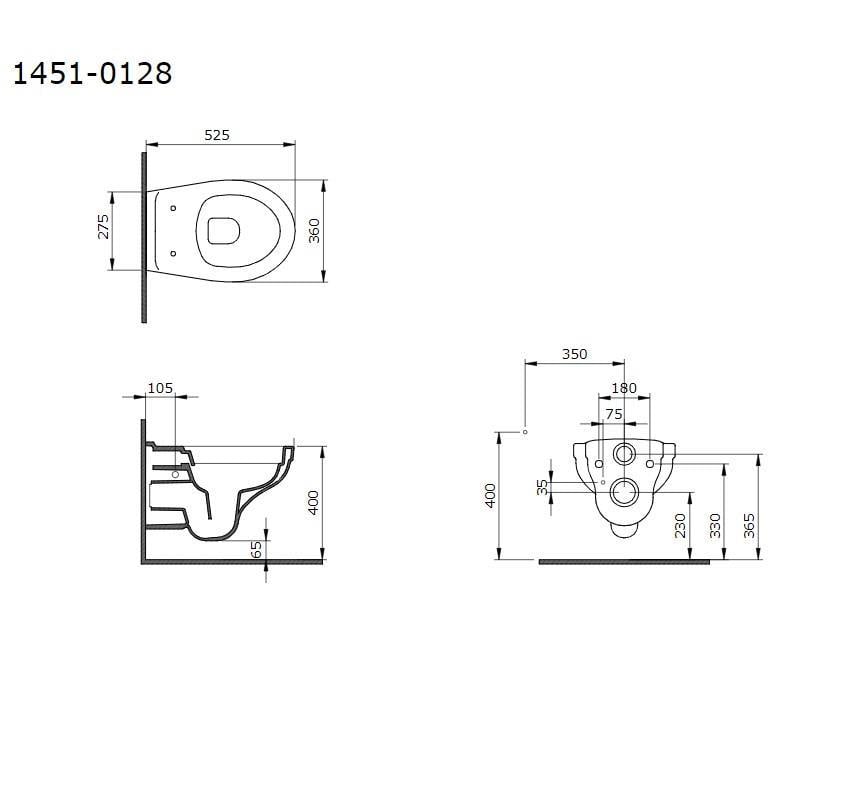 BOCCHİ Taormina Pro Rimless Asma Klozet Parlak Beyaz 1451-001-0128