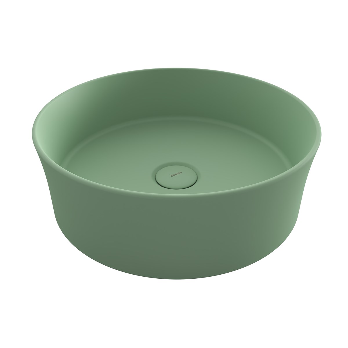 Bocchi Sottile Slim Line Yuvarlak Lavabo 38 cm Mat Mint Yeşil