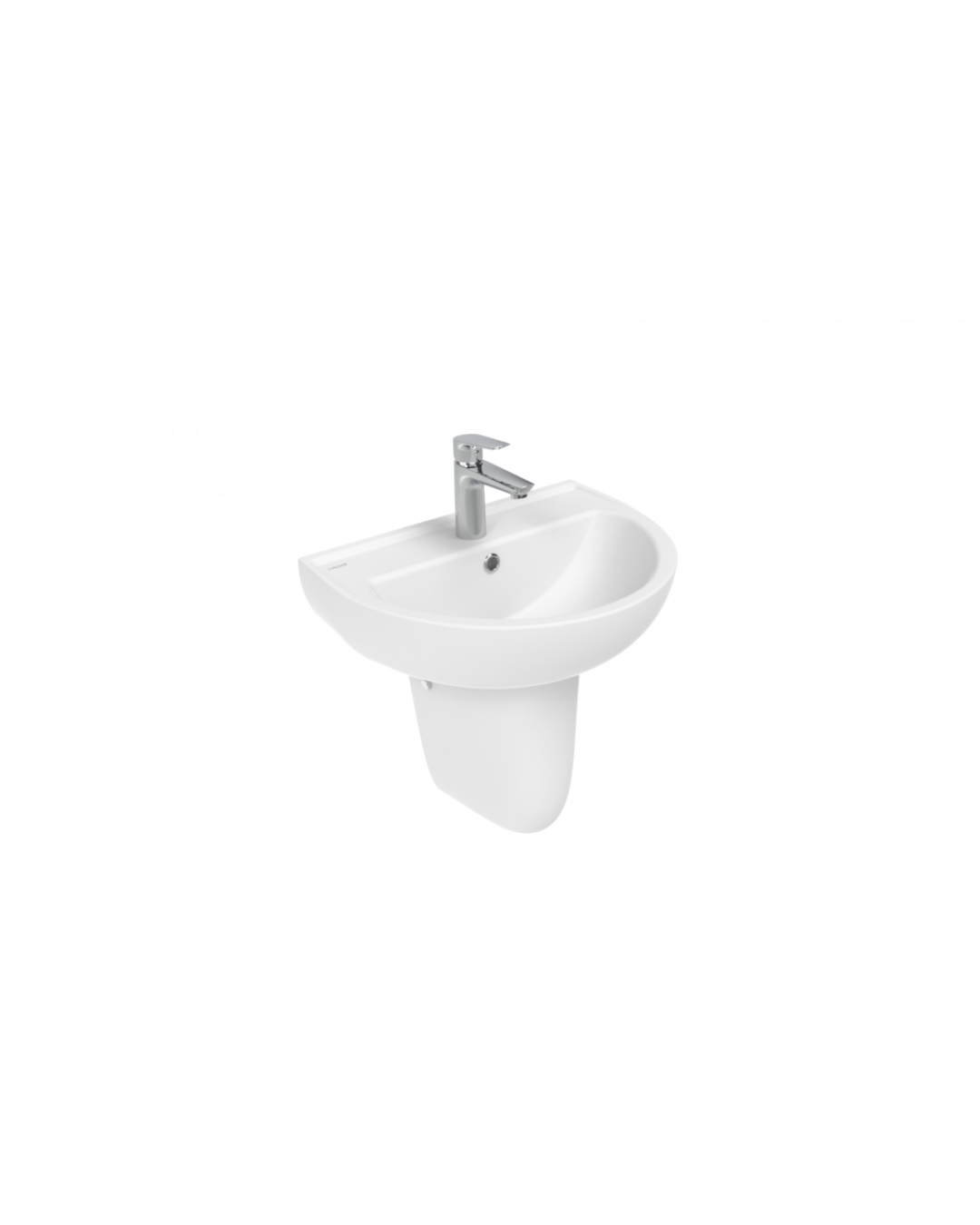 Creavit Yarım Ayak Oval Lavabo 40X50 cm Beyaz TP155