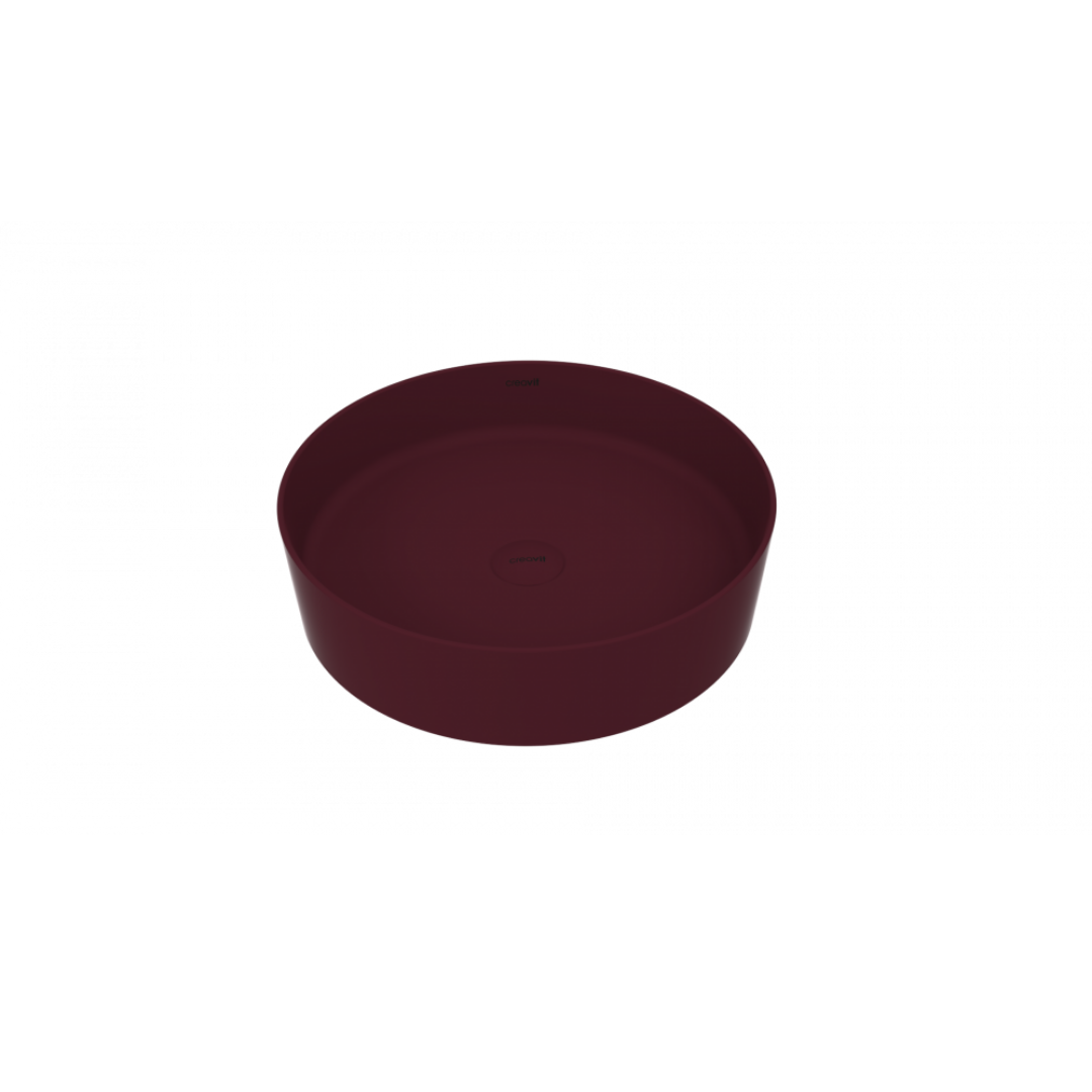 CREAVİT LP145.00BR Loop Ø 45 cm Tezgah Üstü Çanak Lavabo  Berry