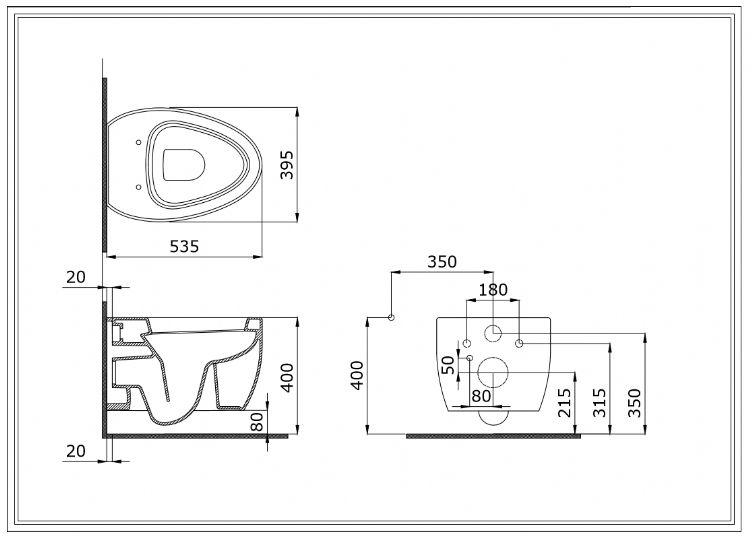 Bocchi Etna Asma Klozet ve Kapak Parlak Bisküvi 1116-014-0128