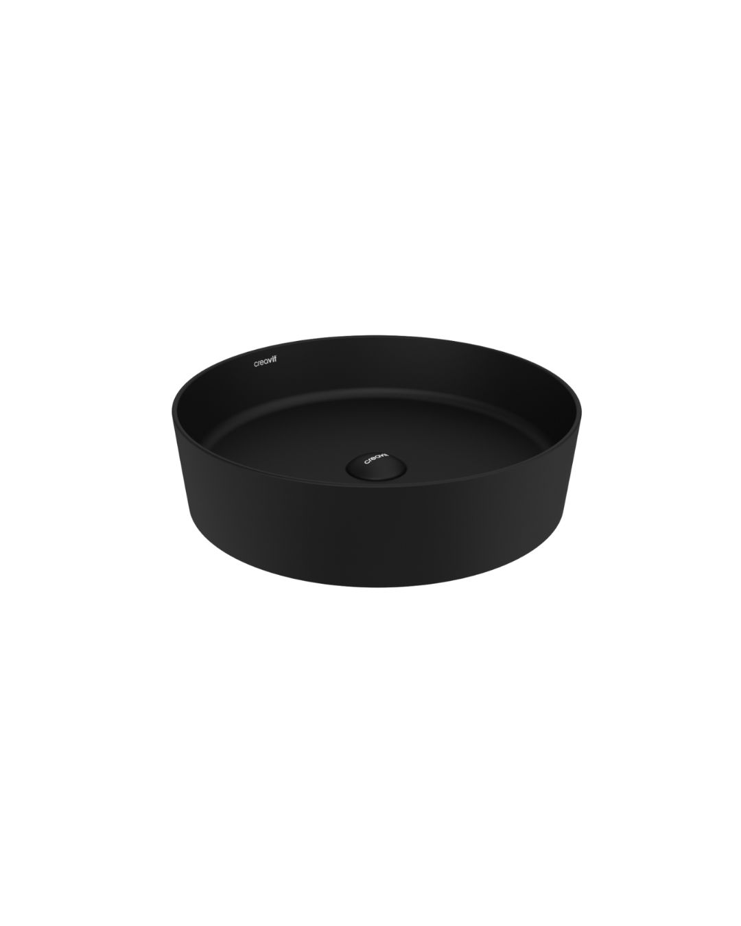 Creavit LP145-00KK Loop Yuvarlak Çanak Lavabo 45 cm Mat Siyah