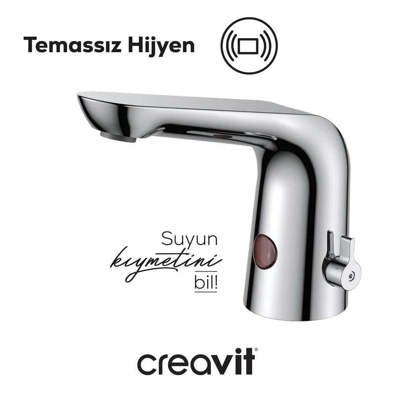 Creavit ES2570 Çift Su Girişli Fotoselli Lavabo Bataryası