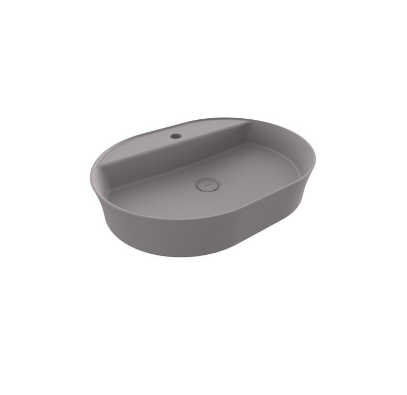Bocchi Sottile Slim Line Oval Batarya Banklı Lavabo 60x45 cm Mat Gri 1600-006-0126