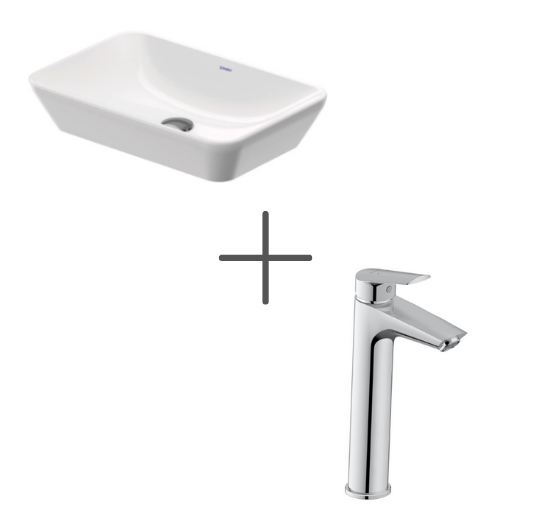 Duravit D-Neo 60 cm Çanak Lavabo Ve No.1 Lavabo Bataryası Large