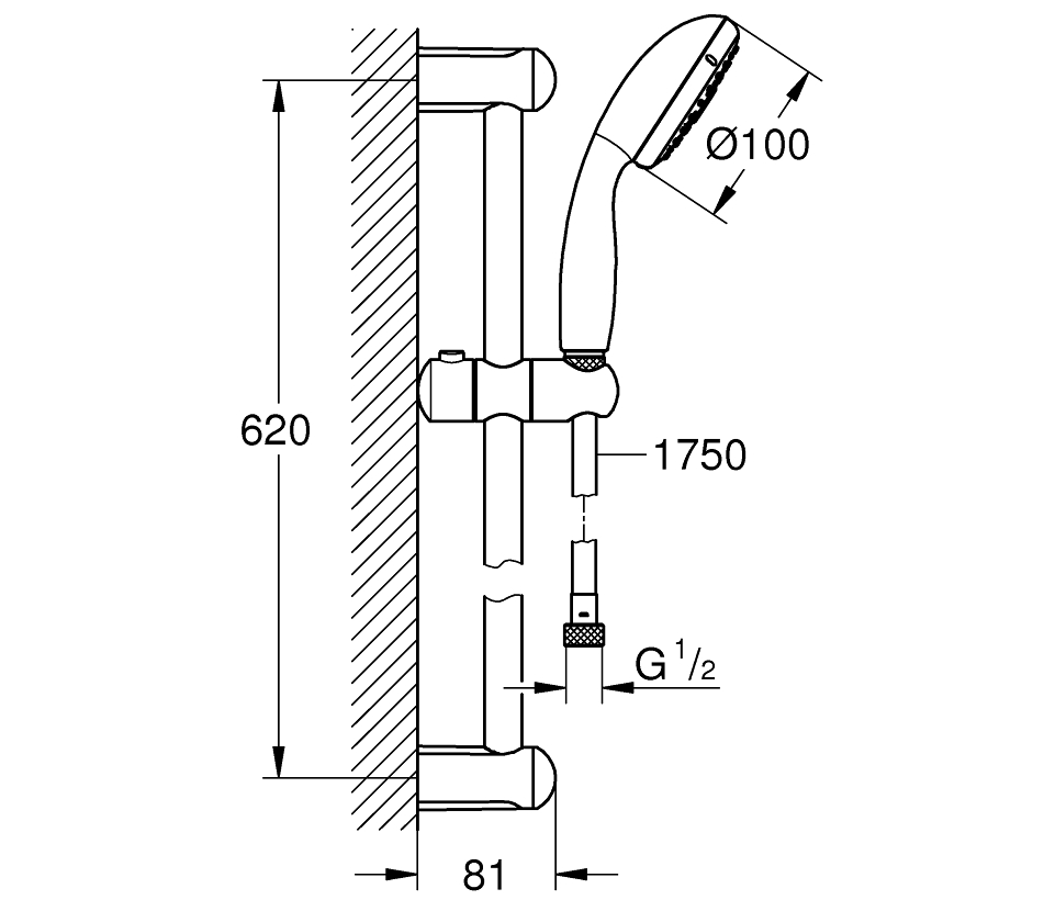 Grohe Tempesta Duş Seti 3 Fonksiyonlu El Duşlu Krom - 27644001