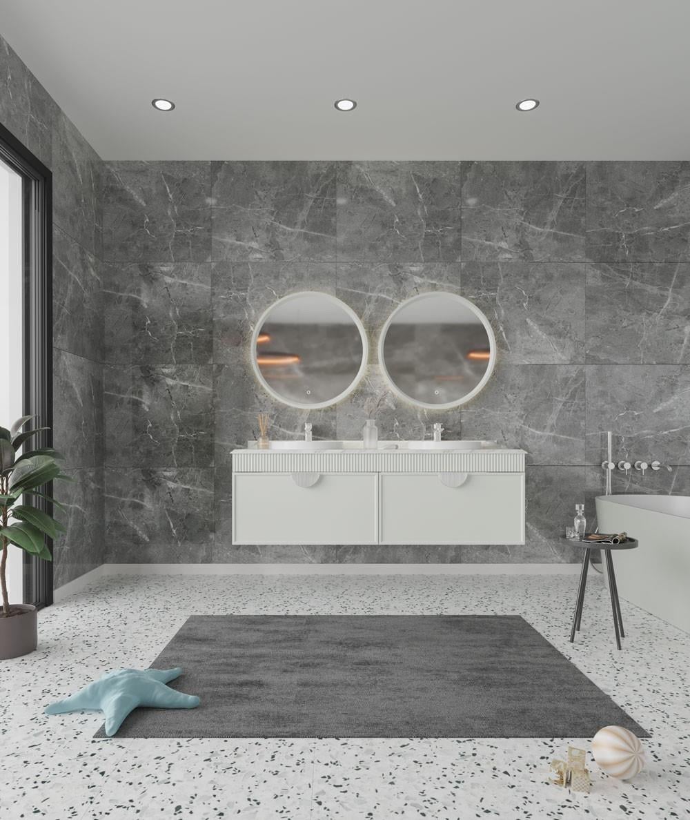 Orka Molino 160 cm Banyo Dolabı Takımı Mat Beyaz