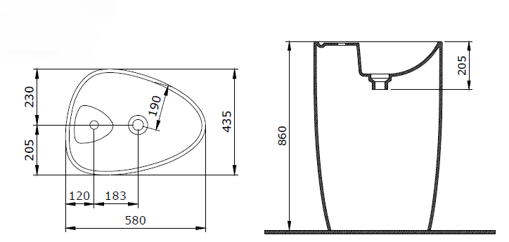BOCCHİ 1337-005-0126 Etna Monoblok Lavabo Batarya Banklı Siyah