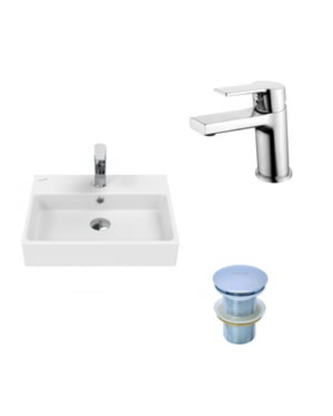 Creavit Next Tezgah Üstü Lavabo Ve Luna Yüksek Armatür Set Krom NX242+LN1500
