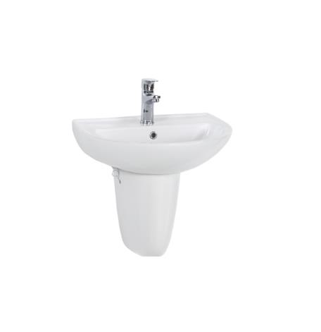 Creavit Yarım Ayak Oval Lavabo 40X50 cm Beyaz TP155