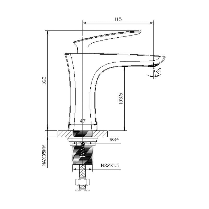 NEWARC LİFE LAVABO BATARYASI BEYAZ