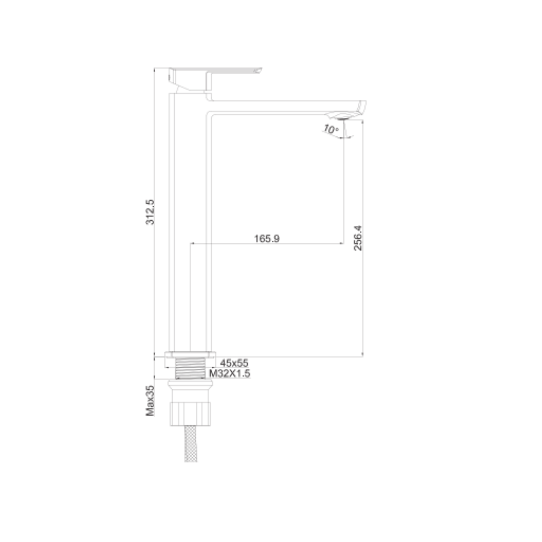 Creavit SP6500 Slope XL Uzun Lavabo Armatürü