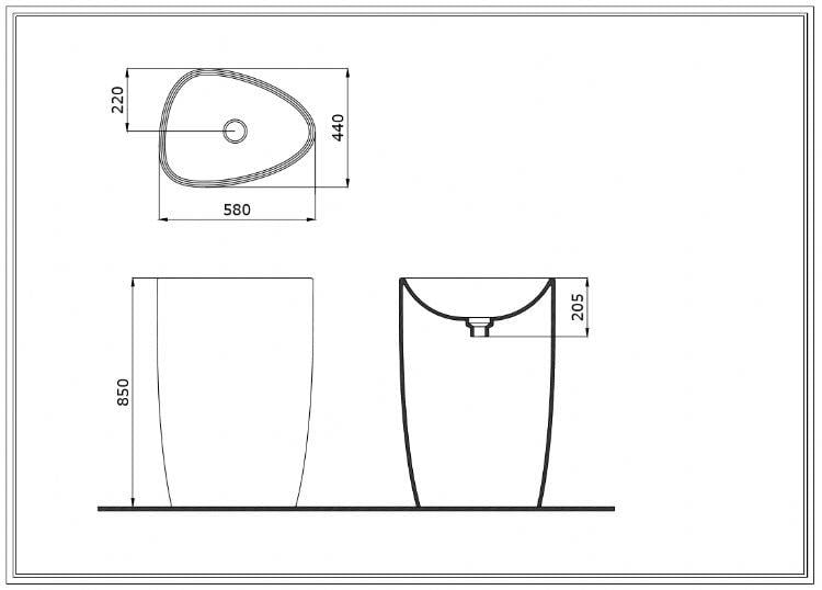 Bocchi 1075-021-0125 Etna Monoblok Lavabo Mandalina Sarısı