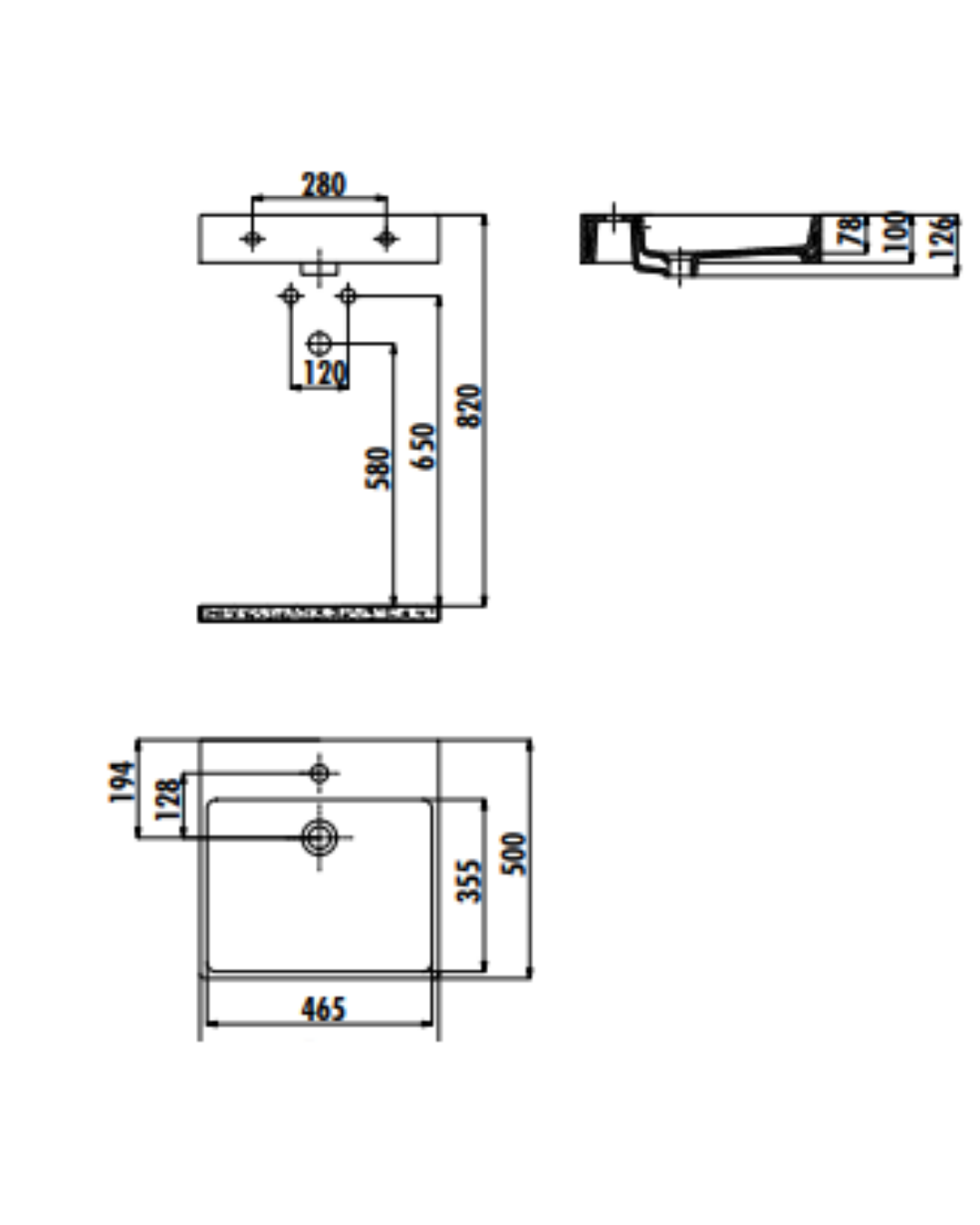 Creavit Next 50x50 cm Setüstü Düz Kare Lavabo NX255