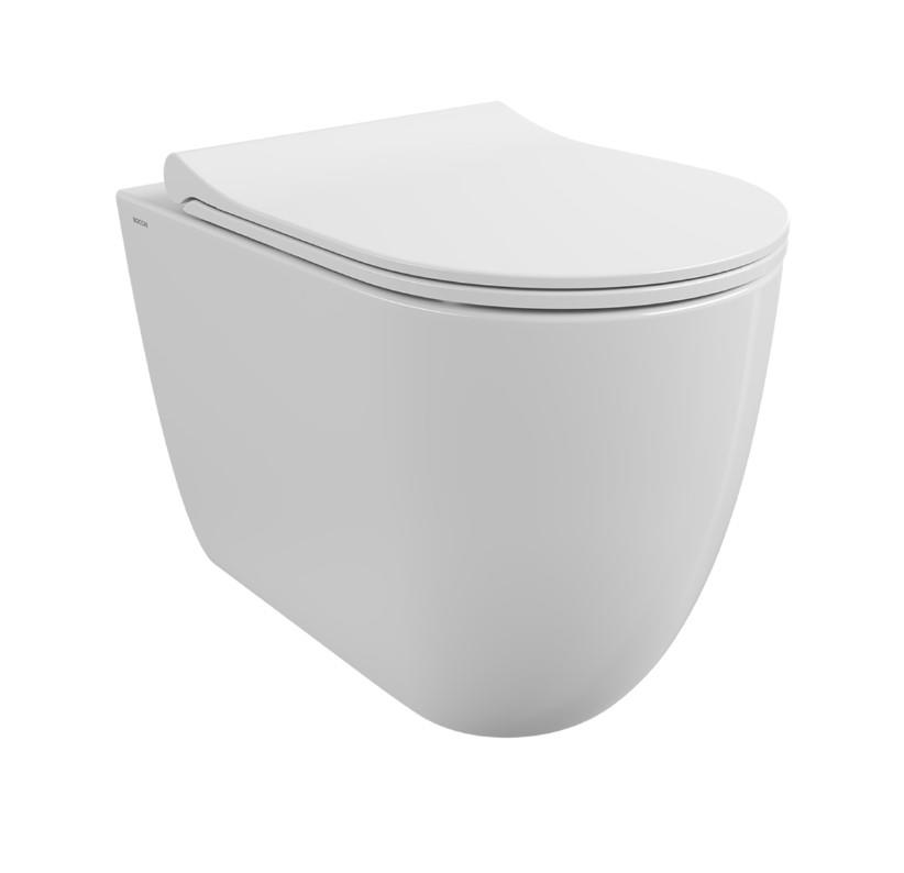 Bocchi 1528-001-0128 Venezia Rimless Tek Klozet ve Kapağı Parlak Beyaz 