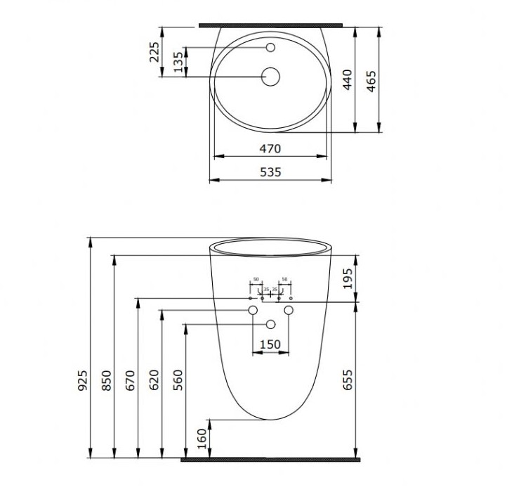 Bocchi Venezia Asma Monoblok Lavabo Mandali Sarısı 1083-021-0126