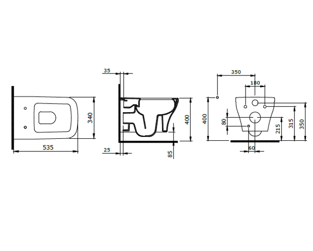 Bocchi 1304-027-0128 Firenze Rimless Asma Klozet ve Kapağı Mat Yeşil