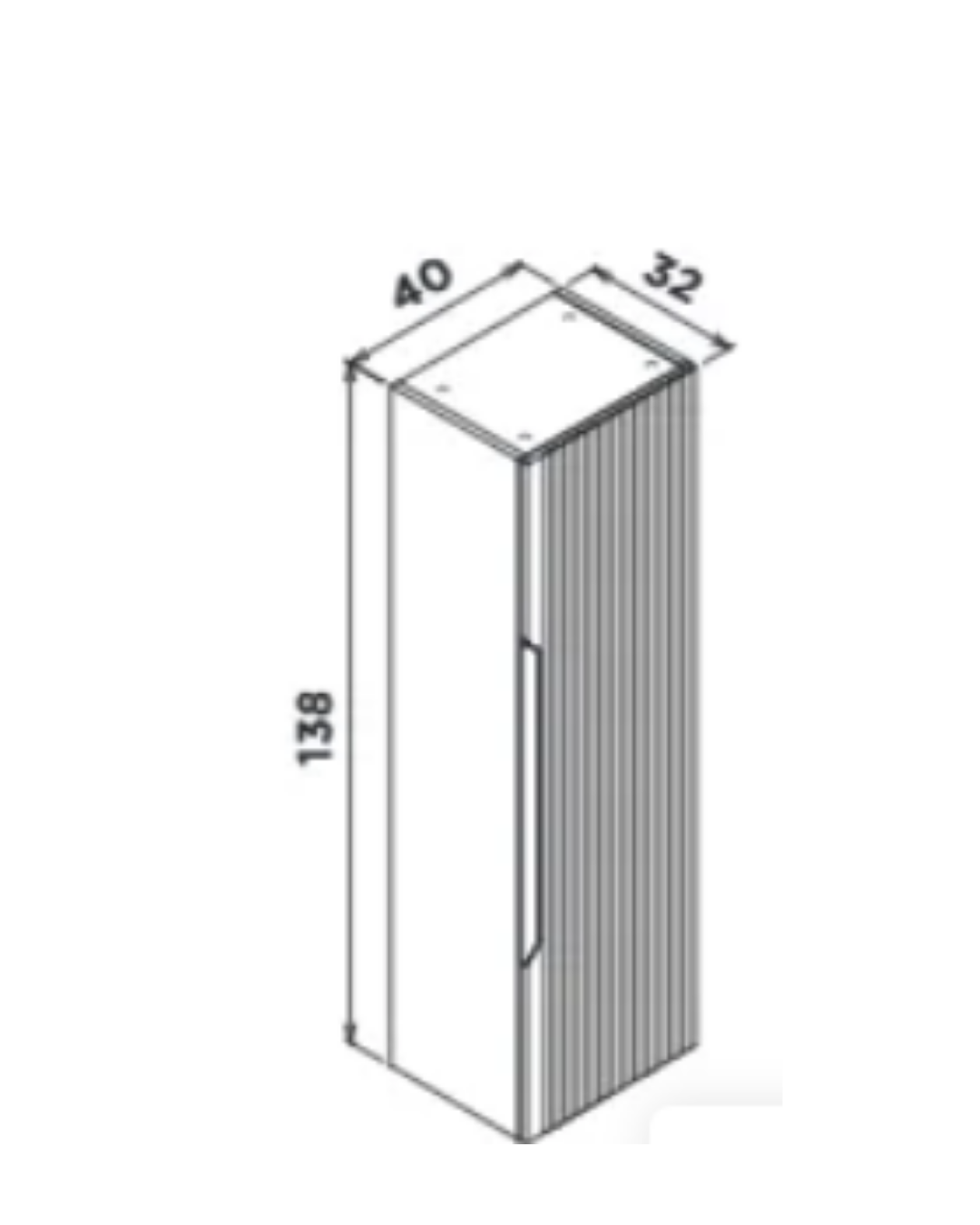 ORKA Olbia 40 cm Banyo Boy Dolabı Mat Beyaz