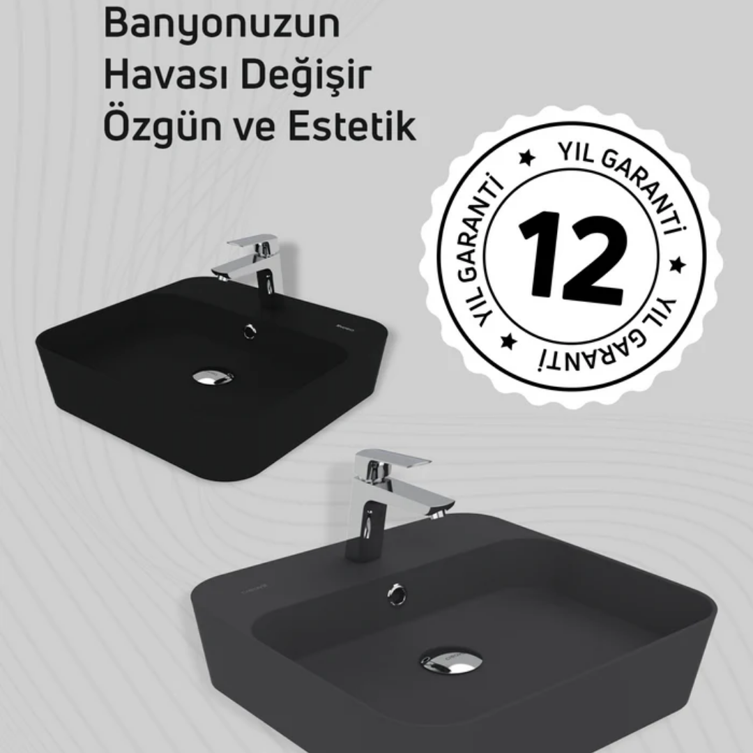 Creavit LP046-00BR00E-0000 Loop Kare Çanak Lavabo - Berry