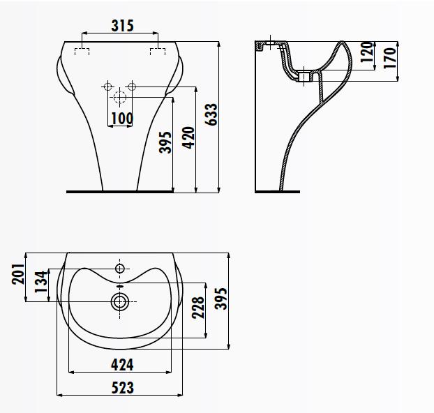 CREAVİT DC052 DUCKY ÇOCUK  LAVABO