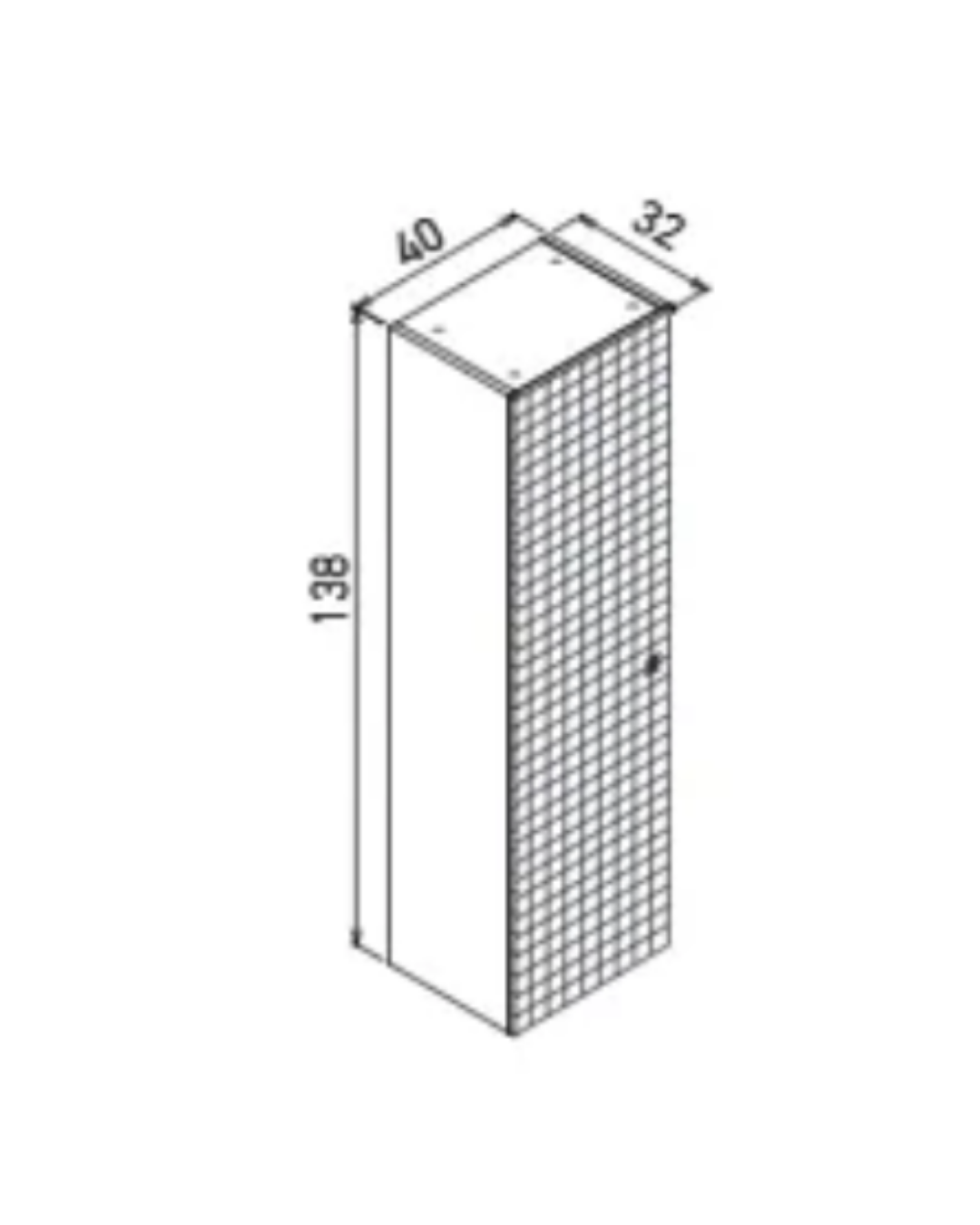 Orka Lipari 40 cm Banyo Boy Dolabı Mat Beyaz